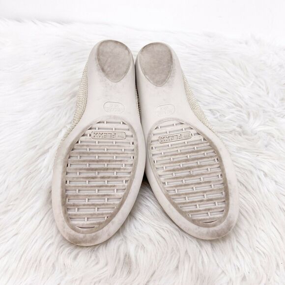 The FLEXX 6 Womens Beige Glitter Comfort Ballet Flats - Picture 8 of 9